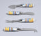 Hand Painted Ceramic & Stainless Steel Botanical Cutlery Set
