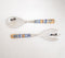 Hand Painted Ceramic & Stainless Steel Salad Serving Spoon