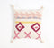 Hand Tufted Cotton Geometric Tasseled Cushion Cover, 18 x 18 inches