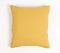 Hand Tufted Cotton Solid Mustard Cushion Cover