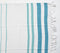 Handwoven Aqua Striped Cotton Throw