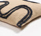 Handwoven Cotton Black Braided-Waves Cushion Cover, 18 x 18 inches