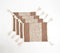 Handwoven Cotton Cocoa Colorblock Placemats (Set of 4)