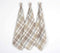 Handwoven Cotton Checkered Kitchen Towels (set of 3)