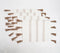 Handwoven Cotton Minimal Umber Tasseled Placemats (Set of 4)