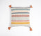 Handwoven Cotton Multi-Striped Tasseled Cushion Cover