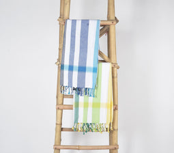 Handwoven Cotton Striped Bath Towels (Set Of 2)