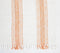 Handwoven Cotton Tangerine Striped Throw with Tassels