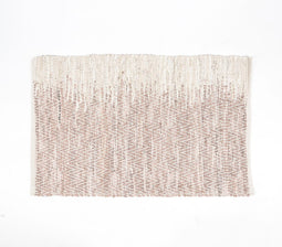 Handwoven Leather & Cotton Ombre Chevron Durry