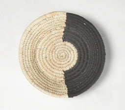 Handwoven Monochrome Half Moon Wall Plate