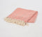 Handwoven Pastel Chevron Coral Tasseled Throw