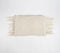 Handwoven Popcorn Textured Fringed Lumbar Cushion Cover