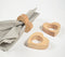 Heart Cut-Out Mango Wood Napkin rings (set of 4)