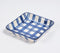 Indigo Plaid Ceramic square Baking Dish