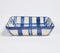 Indigo Plaid Ceramic square Baking Dish