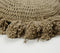 Knitted & Tasseled Fawn Cushion cover