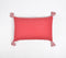 Knitted Cotton Red Quote Lumbar Cushion Cover