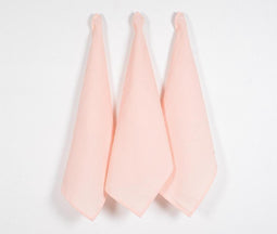 Light Peach Handloom Kitchen Towels (set of 3)