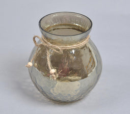 Mercury Toned Smokey Glass Votives