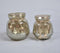 Mercury Toned Smokey Glass Votives (Set of 2)