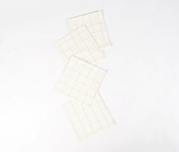Minimal Gold Checkered Table Napkins (Set of 4)