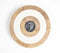 Monochromatic Concentric Circle Painted Wooden Cake Stand