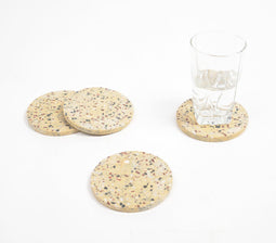 Mosaic Round Stone Coasters (Set of 4)