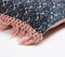 Printed Velvet Maximal Tasseled Cushion Cover