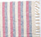 Red & Blue Striped Cotton Tasseled Throw
