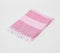 Rose Striped Hammam Fouta Fringed Beach Towel