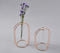 Rose-Gold Metal & Glass Test Tube Planter Vases (set of 2)