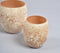 Round Orange Glass Candle Holders (Set of 2)