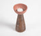 Ribbed Teak Wood & Terracotta Tealight
