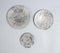 Sand Cast Aluminium Round Textured Candle Plates (Set of 3)