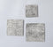 Sand Cast Aluminium Square Textured Candle Plates (Set of 3)