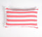 Set of 2 - Coral Striped Handloom Cotton Pillow Covers