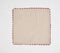 Set of 4 - Solid Taupe Table Napkins with Scarlet Scallop Edges