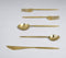 Silver & Gold-Toned Stainless Steel Cutlery Set (Set of 5)