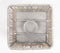 Silver-toned Iron Wire Tea Light Holder with Wooden Base