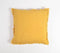 Solid Amber Cotton Linen Cushion Cover with Frayed Border, 18 x 18 inches