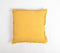 Solid Amber Cotton Linen Cushion Cover with Frayed Border, 18 x 18 inches