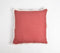Solid Christmas Cotton Linen Cushion Cover with Frayed Border, 18 x 18 inches