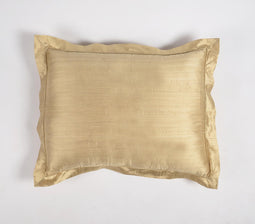 Solid Golden Silk Pillow cover with piping, 25 x 20 inches
