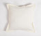 Solid Ivory Cotton Cushion Cover with Border, 18 x 18 inches