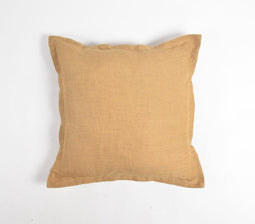 Solid Khaki Cotton Linen Cushion Cover, 18 x 18 inches