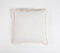 Solid White Cushion Cover with Frayed Border, 18 x 18 inches