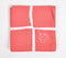Solid Red Teacup Motif Cotton napkins (set of 6)