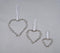 Statement Iron & Beads Valentines Heart Hanging (Set of 3)