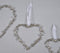 Statement Iron & Beads Valentines Heart Hanging (Set of 3)