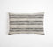 Striped Greyscale Cotton Lumbar Cushion Cover, 14 x 22 inches